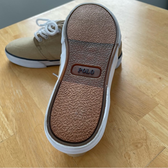 Polo Ralph Lauren Faxon Low-Top Canvas Sneaker - Beige - Mens Size 8 - Picture 12 of 15